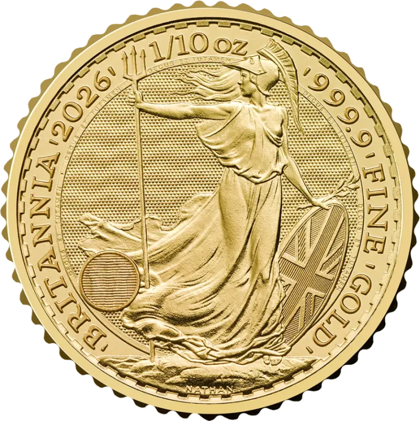 Zlatá investiční mince Britannia 1/10 Oz | Charles III | 2026
