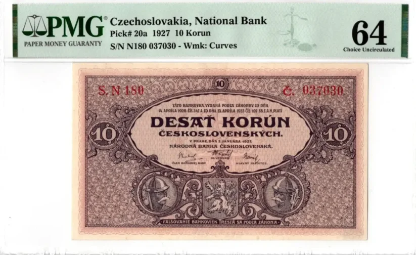 Bankovka 10 Korun | 1927 | EPQ 64
