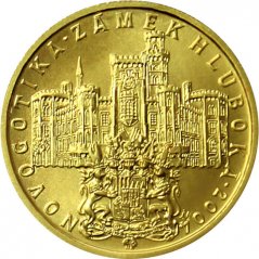 Zlatá mince 2000 Kč Novogotika zámek Hluboká | 2004 | Standard