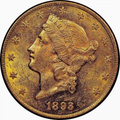 Gold coin 20 Dollar American Double Eagle | Liberty Head | 1893