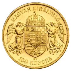 Zlatá investiční mince 100 Korona Františka Josefa I. | 1908 | Uherská Novoražba