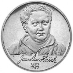 Strieborná minca 100 Kčs Jaroslav Hašek | 1983 | Proof