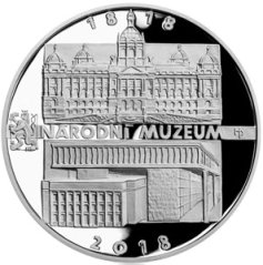 Strieborná minca 200 Kč Založení Národního muzea | 2018 | Proof