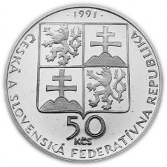 Strieborná minca 50 Kčs Piešťany | 1991 | Proof