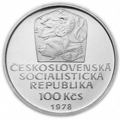 Strieborná minca 100 Kčs Karel IV. | 1978 | Proof