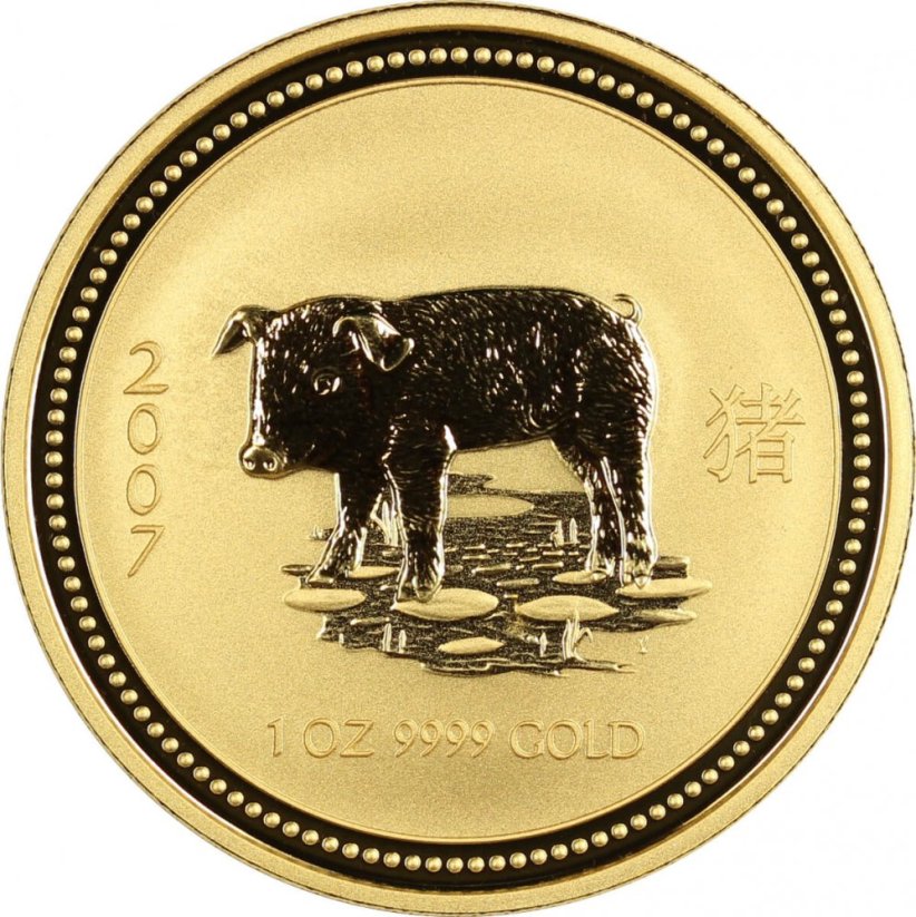 Złota moneta Rok Świni 10 oz | Lunar I | 2007