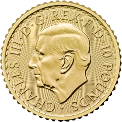 Zlatá investiční mince Britannia 1/10 Oz | Charles III | 2026