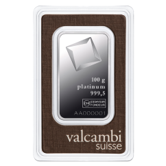 100g investiční platinový slitek | Valcambi