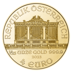 Gold coin Vienna Philharmonic 1/25 oz