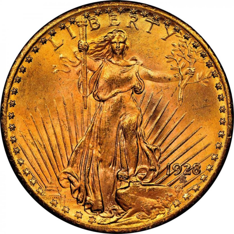 Gold coin 20 Dollar American Double Eagle | Saint Gaudens | 1928