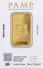 31,1g PAMP Suisse | aranytömb