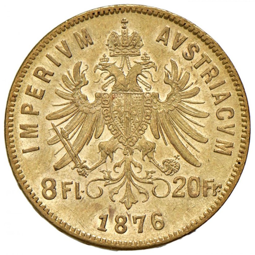 Zlatá mince 8 Zlatník Františka Josefa I. | Rakouská ražba | 1870