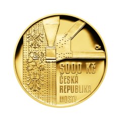 Zlatá minca 5000 Kč Žďákovský obloukový most | 2015 | Proof