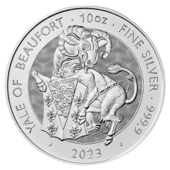 Strieborná investičná minca Yale of Beaufort 10 Oz | Tudor Beasts | 2023