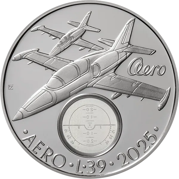 Stříbrná mince 500 Kč Cvičný letoun Aero L-39 Albatros | 2025 | Standard