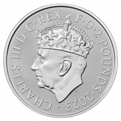 Stříbrná investiční mince Korunovace 1 Oz | Charles III | 2023