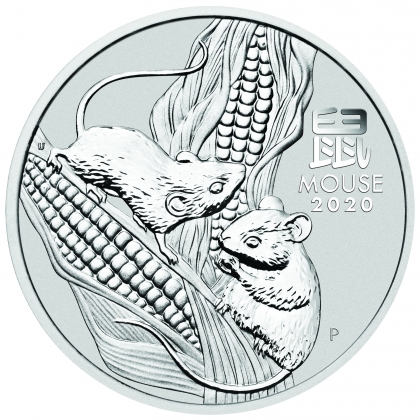 Silver coin Mouse 5 Oz | Lunar III | 2020