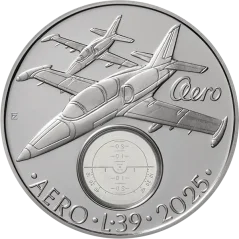 Strieborná minca 500 Kč Cvičný letoun Aero L-39 Albatros | 2025 | Standard