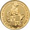 Zlatá investiční mince Black Bull 1/4 Oz | Queens Beasts | 2018