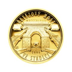 Zlatá minca 2500 Kč Řetězový most ve Stádlci | 2008 | Proof