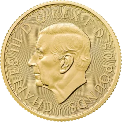 Zlatá investiční mince Britannia 1/2 Oz | Charles III | 2026