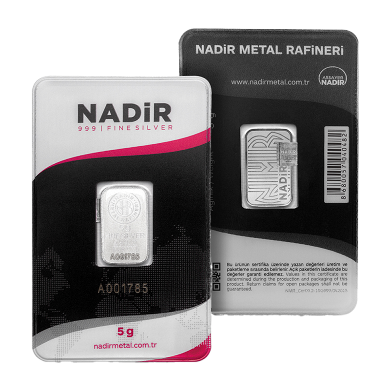 5g Silver Bar | Nadir Metal Rafineri