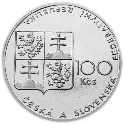 Silver coin 100 CSK 100. Velká pardubická | 1990 | Proof