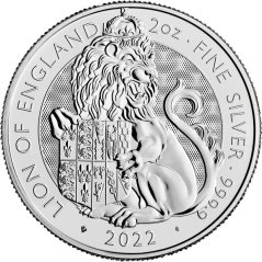 Silver coin Lion of England 2 Oz | Tudor Beasts | 2022