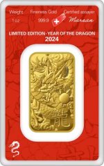 31,1g Gold Bar | Year Of The Dragon | Argor-Heraeus | 2024
