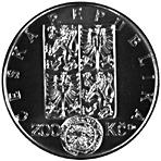 Stříbrná mince 200 Kč Měnové reformy Václava II | 2000 | Proof