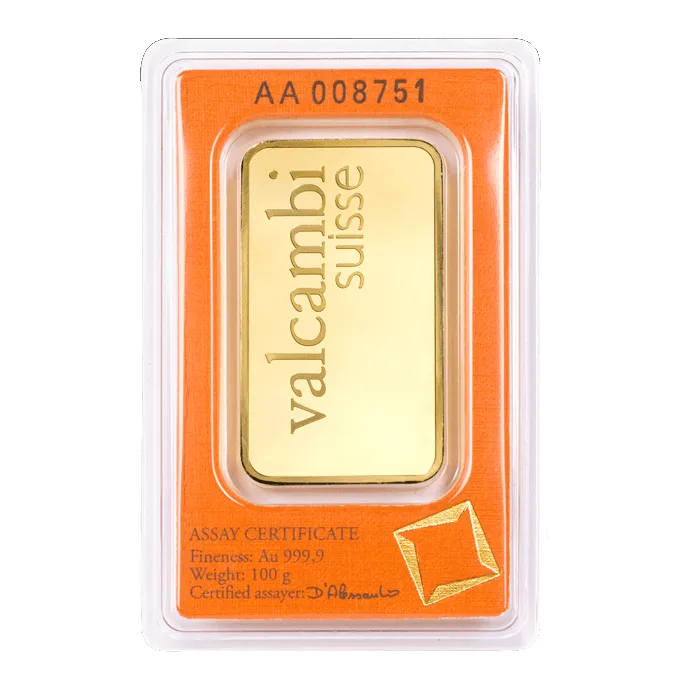 100g Gold Bar | Valcambi