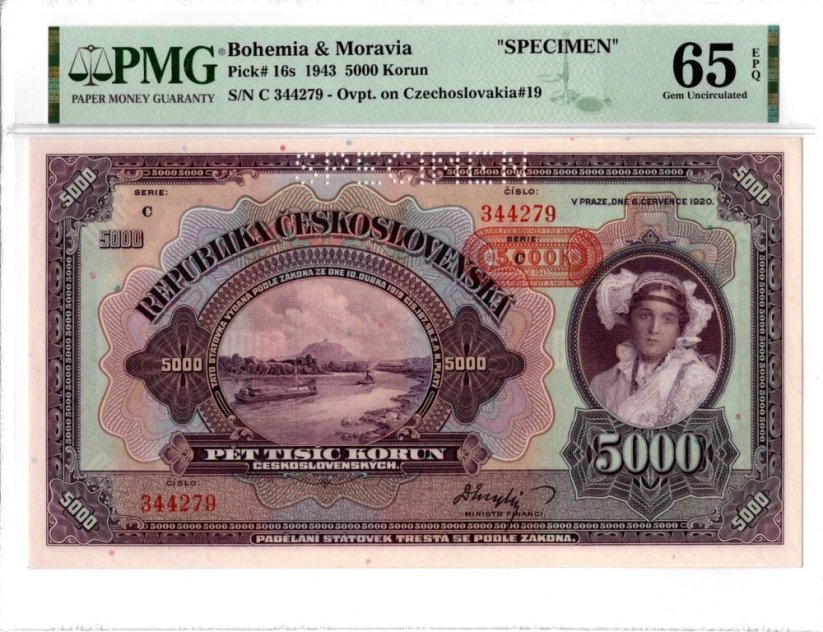 Banknote 5000 Korun | 1943 | EPQ 65