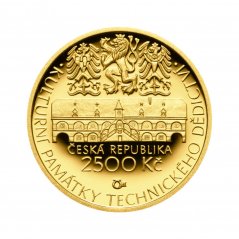 Zlatá minca 2500 Kč Vodní mlýn ve Slupi | 2007 | Proof