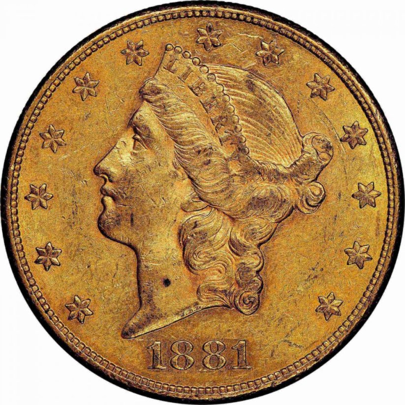 Zlatá mince 20 Dollar American Double Eagle | Liberty Head | 1881