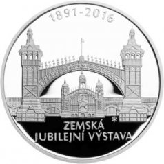 Strieborná minca 200 Kč Zemská jubilejní výstava v Praze 125. výročí | 2016 | Proof