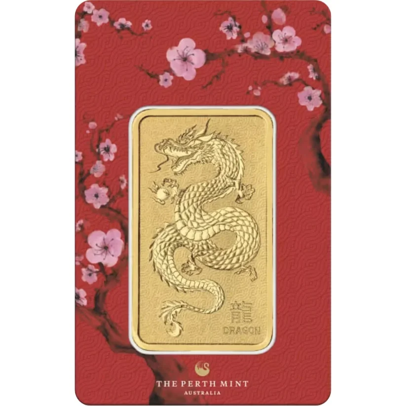 31,1g Perth Mint | Sárkány | 2024 |aranytömb