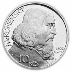 Stříbrná mince 10 Kčs J.A.Komenský | 1957 | Proof