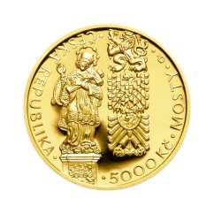 Zlatá mince 5000 Kč Gotický most v Písku | 2011 | Proof