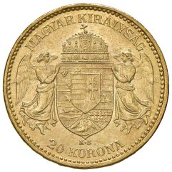 Gold coin 20 Corona Franz-Joseph I. | Hungarian mintage | 1908