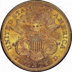 Gold coin 20 Dollar American Double Eagle | Liberty Head | 1872
