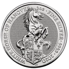 Stříbrná investiční mince White Horse 2 Oz | Queens Beasts | 2020