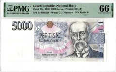 Banknote 5000 Korun | 1999 | EPQ 66