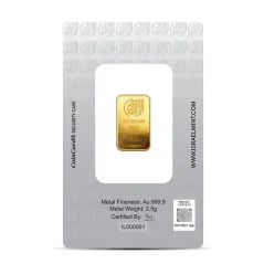 2,5g investičná zlatá tehlička | The Holy Land Mint | Dove of Peace