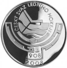 Stříbrná mince 200 Kč Založení českého hokejového svazu | 2008 | Proof