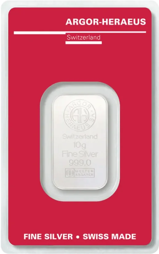 10g Argor-Heraeus | ezüsttömb