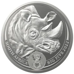 Stříbrná investiční mince Nosorožec 1 Oz | Big Five II | 2022