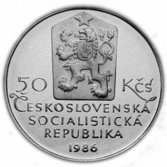 Stříbrná mince 50 Kčs Telč | 1986 | Proof