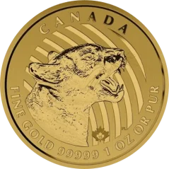 Zlatá investičná minca Growling Cougar 1 Oz | Call of the Wild | 2015