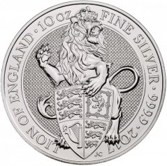 Stříbrná investiční mince Lion 10 Oz | Queens Beasts | 2017