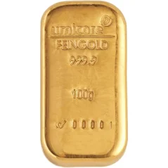 100g investičná zlatá tehlička | Umicore | Liaty zliatok